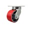 Service Caster 6'' Heavy Duty Red Poly on Cast Iron Wheel Swivel Caster with Swivel Lock CRAN-SCC-KP92S630-PUR-RS-BSL - alternate 1